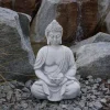 Gartendekoparadies Bouddhas-Figure de Bouddha avec un bol dans ses mains