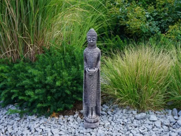 Gartendekoparadies Bouddhas-Figure étroite de Bouddha en coloration antique