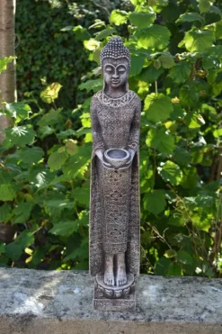 Gartendekoparadies Bouddhas-Figure étroite de Bouddha en coloration antique