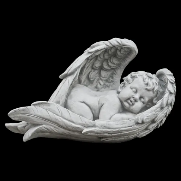 Gartendekoparadies Enfants & Anges-Figurine Ange - Bébé enveloppé d'ailes