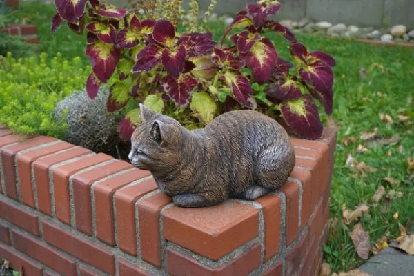 Gartendekoparadies Animaux-Figurine chat marron