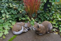 Gartendekoparadies Animaux-Figurine chat marron