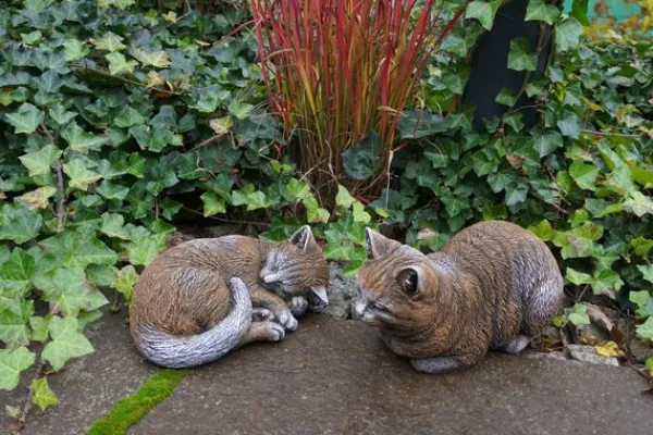 Gartendekoparadies Animaux-Figurine chat marron