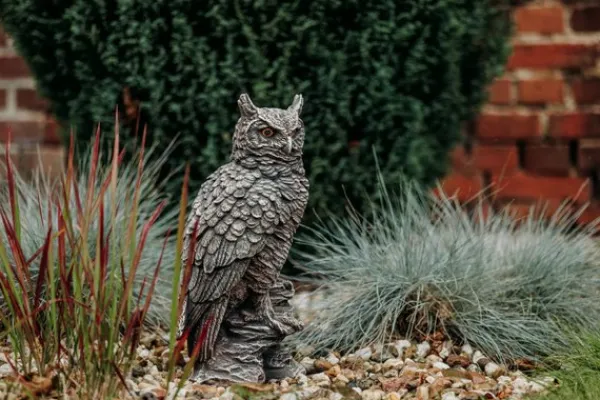 Gartendekoparadies Animaux-Figurine chouette antique