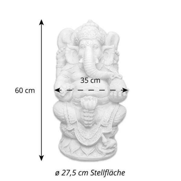 Gartendekoparadies Figures & Statues|Bouddhas-Figurine en pierre du divin Ganesha