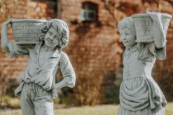 Gartendekoparadies Figures & Statues|Jardinières-Fille comme pilier de fleur