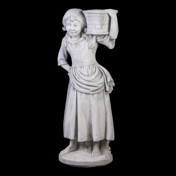 Gartendekoparadies Figures & Statues|Jardinières-Fille comme pilier de fleur