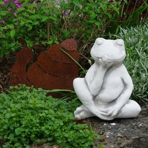 Gartendekoparadies Animaux-Flips – la grenouille réfléchie