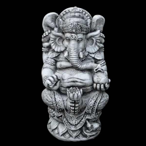 Gartendekoparadies Figures & Statues|Bouddhas-Ganesha : le divin en relief noir
