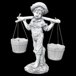 Gartendekoparadies Enfants & Anges-Garçon avec panier suspendu