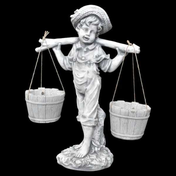 Gartendekoparadies Enfants & Anges-Garçon avec panier suspendu