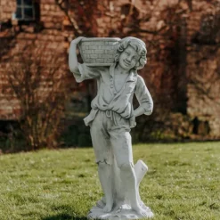Gartendekoparadies Figures & Statues|Jardinières-Garçon comme pilier de fleur