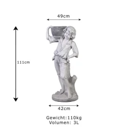 Gartendekoparadies Figures & Statues|Jardinières-Garçon comme pilier de fleur