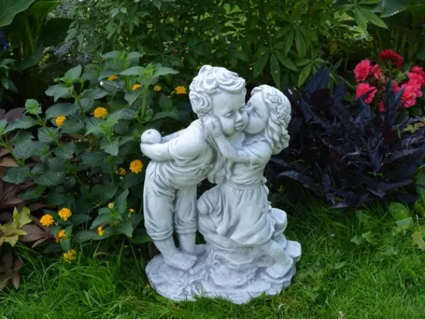 Gartendekoparadies Enfants & Anges-Garçon et fille - intimement familiers