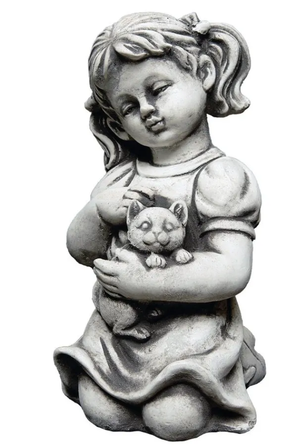 Gartendekoparadies Enfants & Anges-Garçon et fille avec des animaux