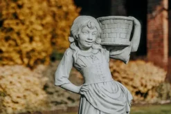 Gartendekoparadies Figures & Statues|Jardinières-Garçon et fille comme piliers de plantation