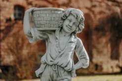 Gartendekoparadies Figures & Statues|Jardinières-Garçon et fille comme piliers de plantation