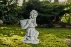 Gartendekoparadies Enfants & Anges|Jardinières-Girl Figurine with Plant Basket