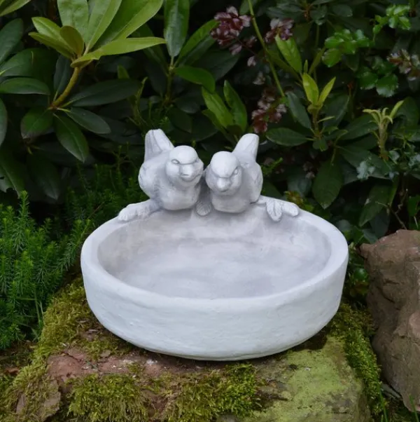 Gartendekoparadies Belle|Animaux-Grand abreuvoir avec deux oiseaux