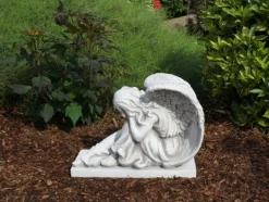Gartendekoparadies Enfants & Anges-Grand ange sur un piédestal