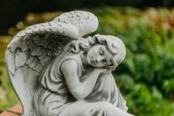 Gartendekoparadies Enfants & Anges-Grand ange sur un piédestal