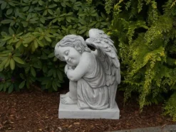 Gartendekoparadies Enfants & Anges-Grand ange sur une plaque de base