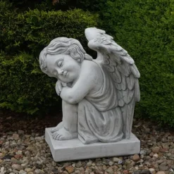Gartendekoparadies Enfants & Anges-Grand ange sur une plaque de base