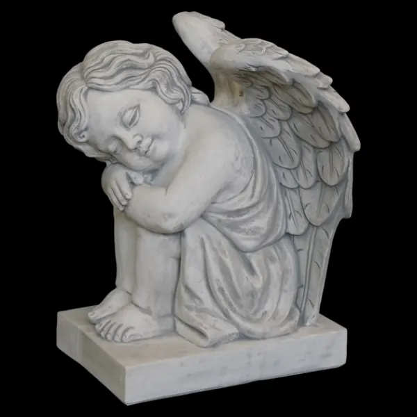 Gartendekoparadies Enfants & Anges-Grand ange sur une plaque de base