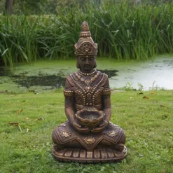 Gartendekoparadies Bouddhas-Grand garde du temple avec coloration exclusive