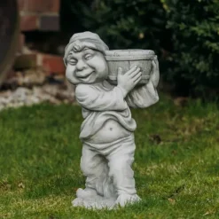 Gartendekoparadies Gnome-Grand gnome avec jardinière