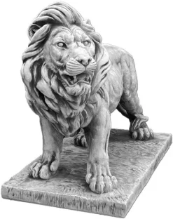 Gartendekoparadies Animaux-Grand lion : roi debout sur socle