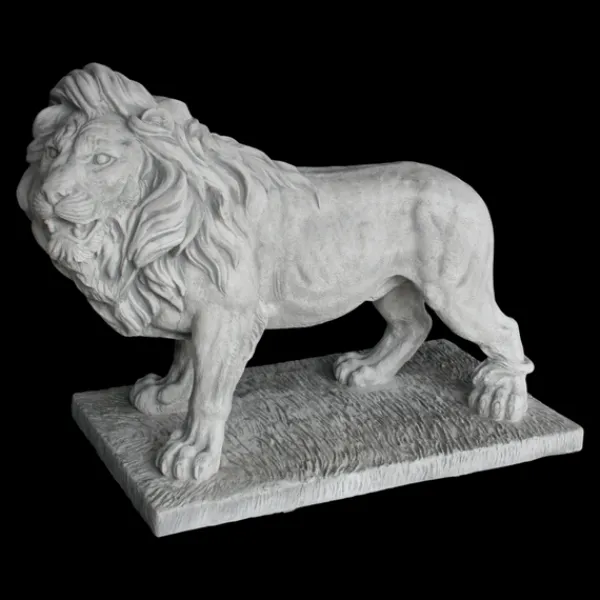 Gartendekoparadies Animaux-Grand lion : roi debout sur socle