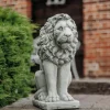Gartendekoparadies Animaux-Grand lion face au milieu
