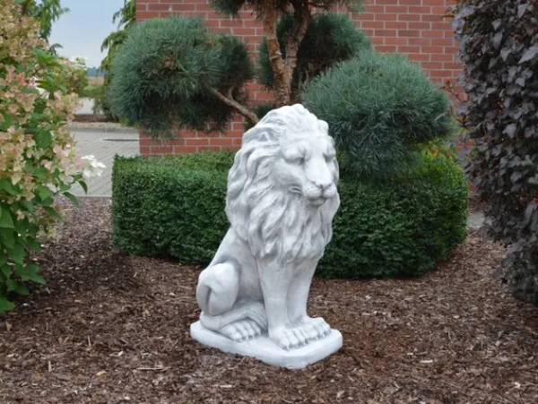 Gartendekoparadies Animaux-Grand lion Leo regardant droit