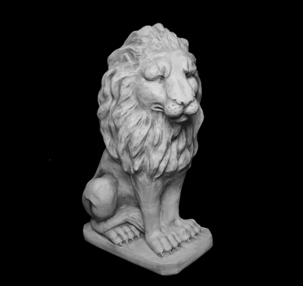 Gartendekoparadies Animaux-Grand lion Leo regardant droit