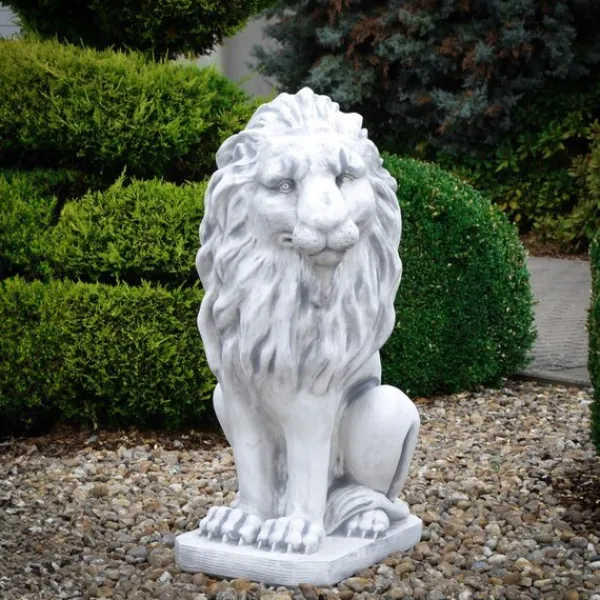 Gartendekoparadies Animaux-Grand lion Leo regardant droit