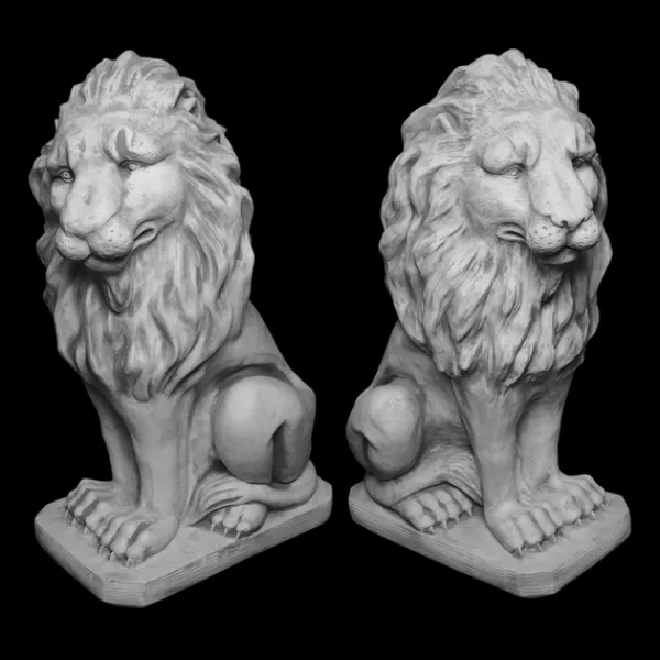 Gartendekoparadies Animaux-Grand lion Leo regardant droit
