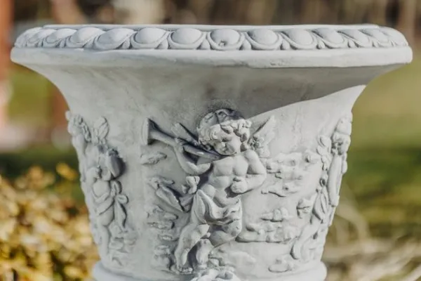 Gartendekoparadies Jardinières-Grand vase à plantes avec des anges