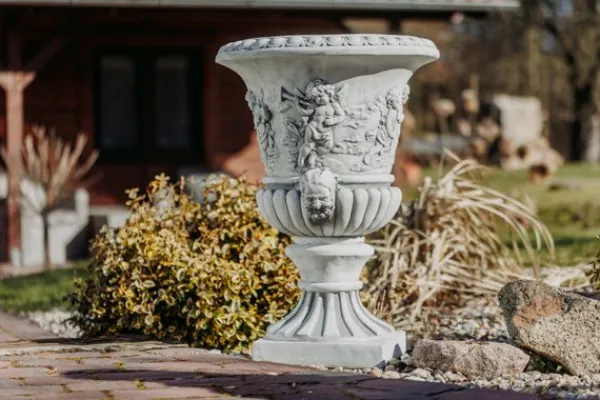 Gartendekoparadies Jardinières-Grand vase à plantes avec des anges