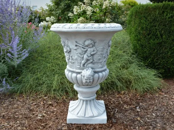 Gartendekoparadies Jardinières-Grand vase à plantes avec des anges