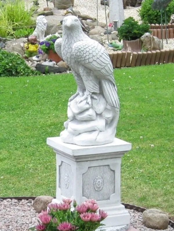 Gartendekoparadies Colonnes & Socles-Grande base à motif fleuri