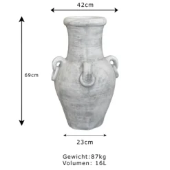 Gartendekoparadies Jardinières-Grande colonne végétale dans le style d'une amphore antique