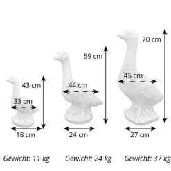 Gartendekoparadies Animaux-Grande famille d'oie