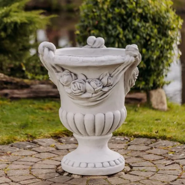 Gartendekoparadies Jardinières-Grande jardinière à motif de roses