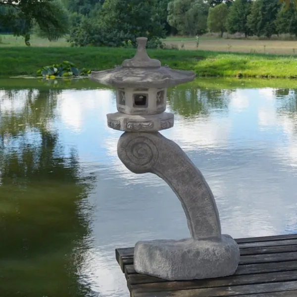 Gartendekoparadies Lanternes En Pierre-Grande lampe japonaise en pierre Rankei