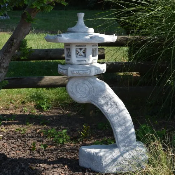 Gartendekoparadies Lanternes En Pierre-Grande lampe japonaise en pierre Rankei