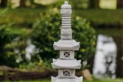 Gartendekoparadies Lanternes En Pierre-Grande pagode japonaise à cinq toits