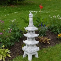 Gartendekoparadies Lanternes En Pierre-Grande pagode japonaise en pierre
