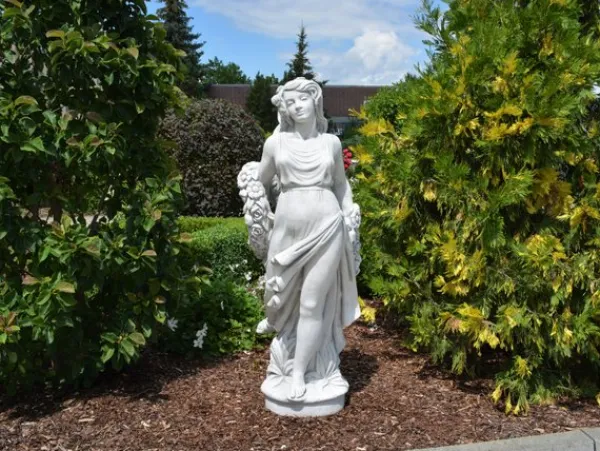 Gartendekoparadies Figures & Statues-Grande statue de femme à la couronne de fleurs