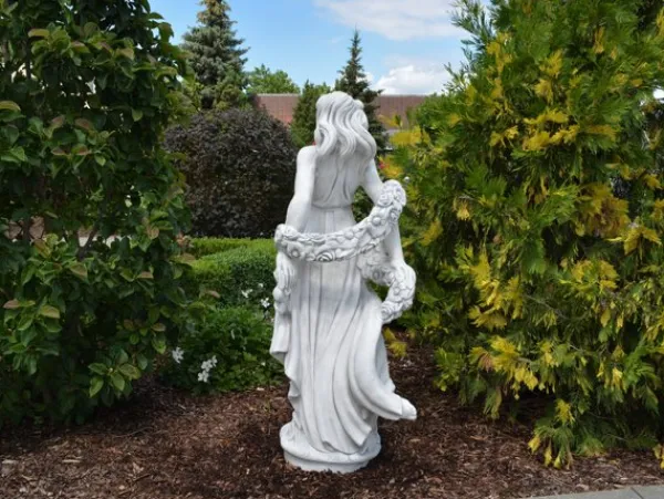 Gartendekoparadies Figures & Statues-Grande statue de femme à la couronne de fleurs